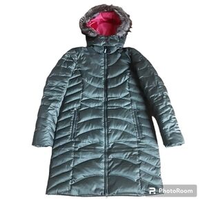 Eddie Bauer 650 Down long coat,jacket,Dark Loden (olive green),M‎